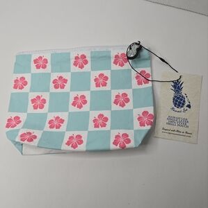 Hawaii Loa Single Layer 100% Tyvek Hibiscuss Small Pouch 7.75"X6.25"X2"